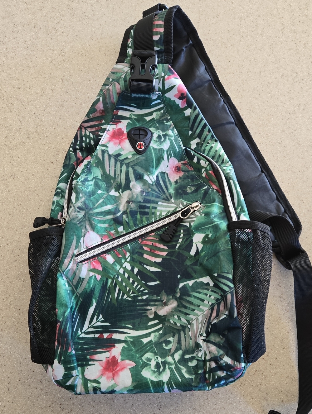 Mosiso Tropical Print Sling Bag